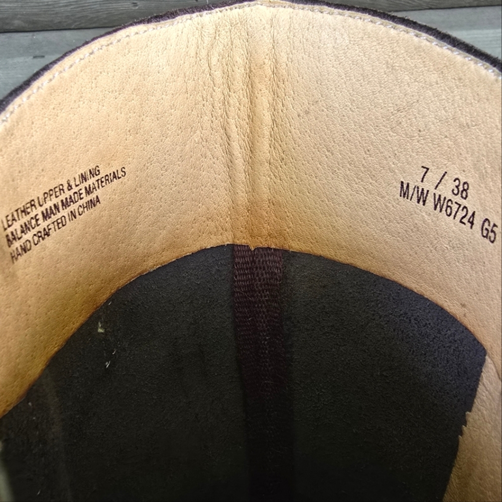 Born Kenya Y2K Boho Moto Minimalist Tall Nubuck Buckle Riding Boots 7M - Picture 12 of 16
